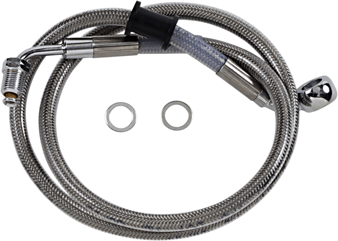DRAG SPECIALTIES 1741-5816 Brake Line - +8" - Stainless Steel - '18-'21 Softail
