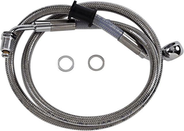 DRAG SPECIALTIES 1741-5816 Brake Line - +8" - Stainless Steel - '18-'21 Softail