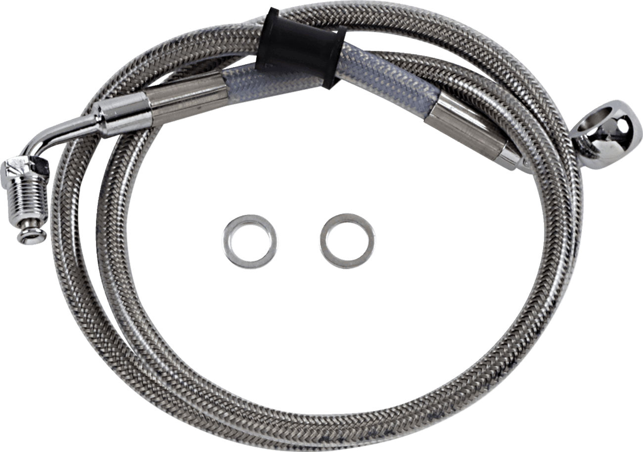 DRAG SPECIALTIES 1741-5817 Brake Line - +10" - Stainless Steel - '18-'21 Softail