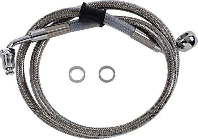 DRAG SPECIALTIES 1741-5817 Brake Line - +10" - Stainless Steel - '18-'21 Softail
