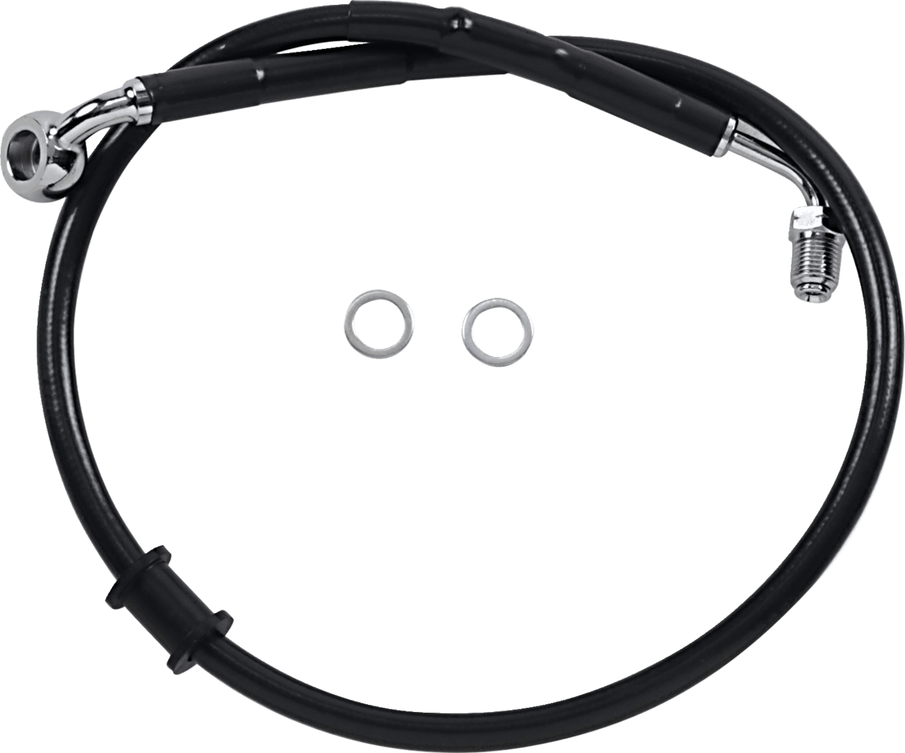 DRAG SPECIALTIES 1741-5819 Brake Line - +2" - Black - '18-'21 Softail