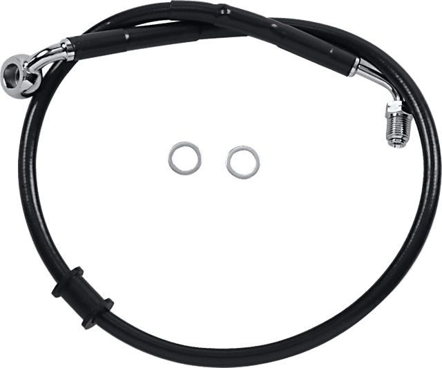 DRAG SPECIALTIES 1741-5819 Brake Line - +2" - Black - '18-'21 Softail