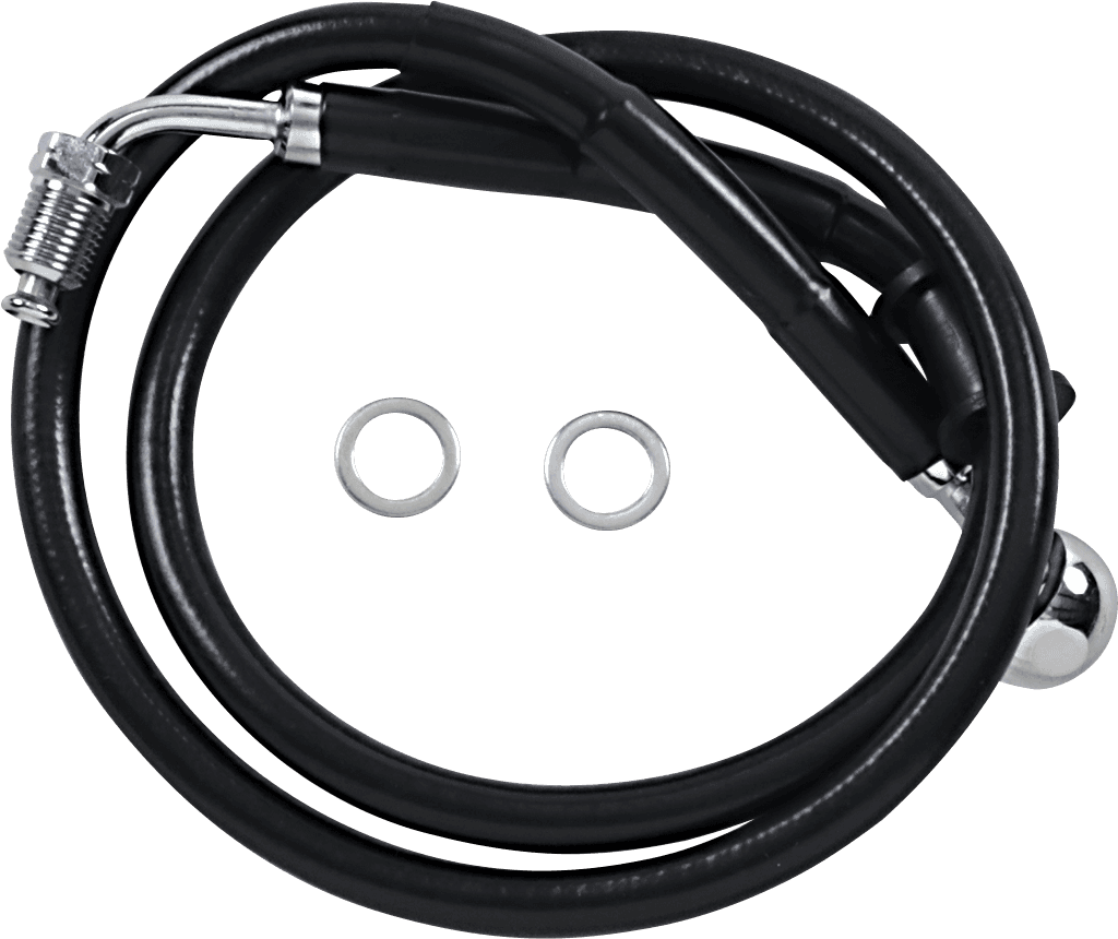DRAG SPECIALTIES 1741-5821 Brake Line - +6" - Black - '18-'21 Softail