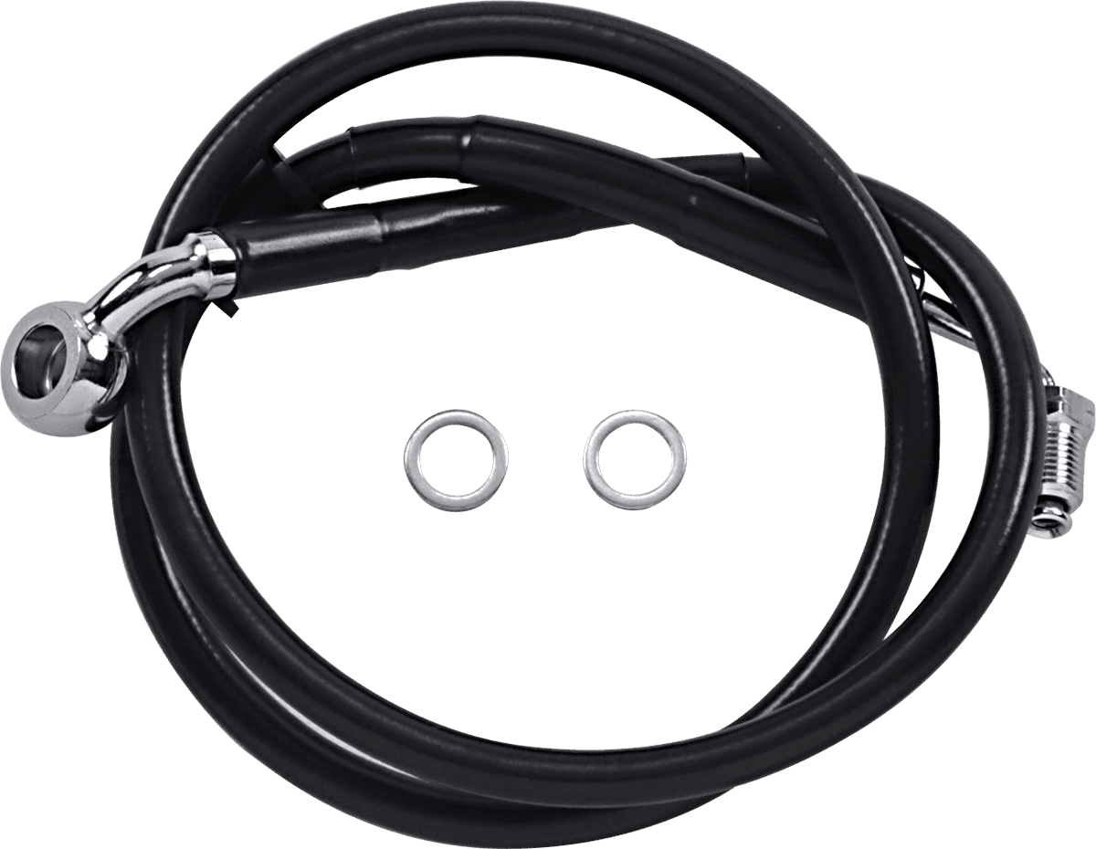 DRAG SPECIALTIES 1741-5822 Brake Line - +8" - Black - '18-'21 Softail