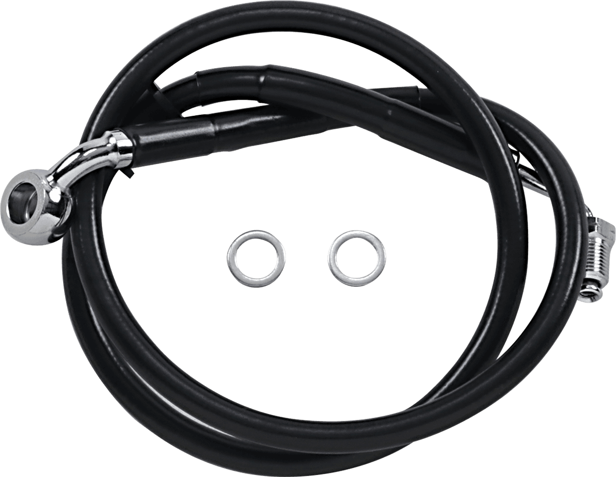 DRAG SPECIALTIES 1741-5822 Brake Line - +8" - Black - '18-'21 Softail