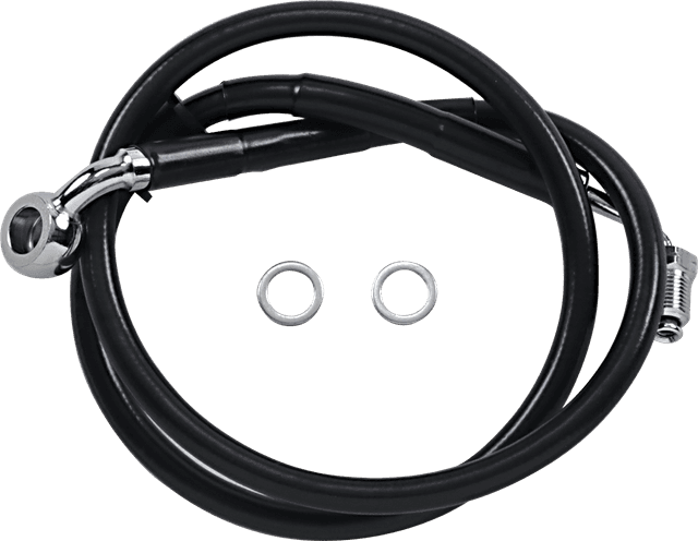 DRAG SPECIALTIES 1741-5822 Brake Line - +8" - Black - '18-'21 Softail
