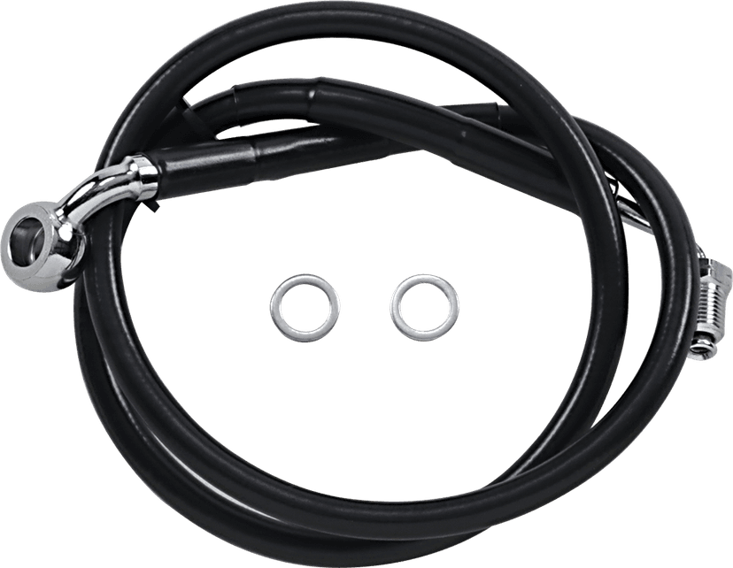 DRAG SPECIALTIES 1741-5822 Brake Line - +8" - Black - '18-'21 Softail