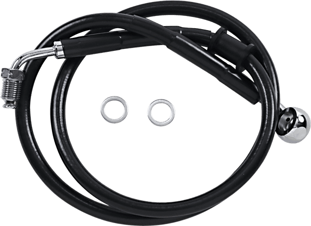 DRAG SPECIALTIES 1741-5823 Brake Line - +10" - Black - '18-'21 Softail