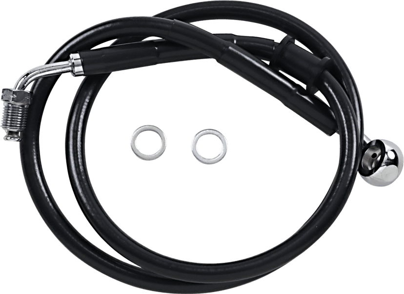 DRAG SPECIALTIES 1741-5823 Brake Line - +10" - Black - '18-'21 Softail