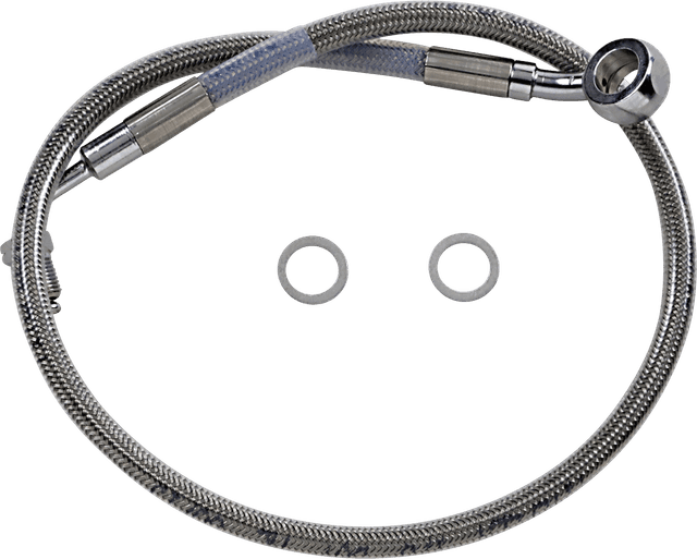 DRAG SPECIALTIES 1741-5825 Brake Line - +2" - Stainless Steel - '18-'23 Softail