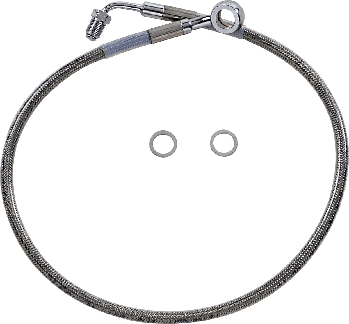 DRAG SPECIALTIES 1741-5826 Brake Line - +4" - Stainless Steel - '18-'23 Softail