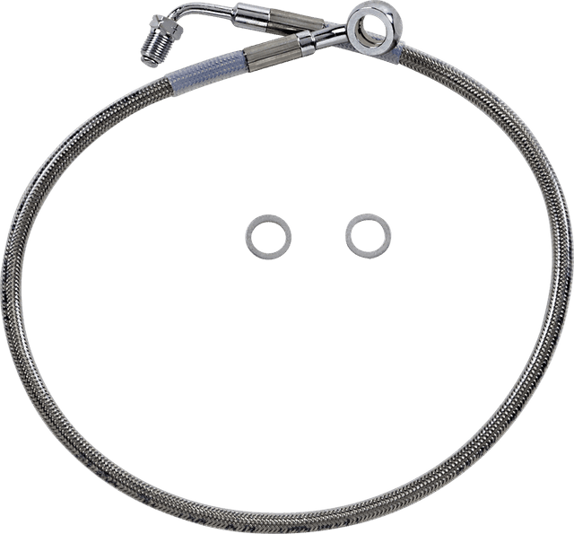 DRAG SPECIALTIES 1741-5826 Brake Line - +4" - Stainless Steel - '18-'23 Softail