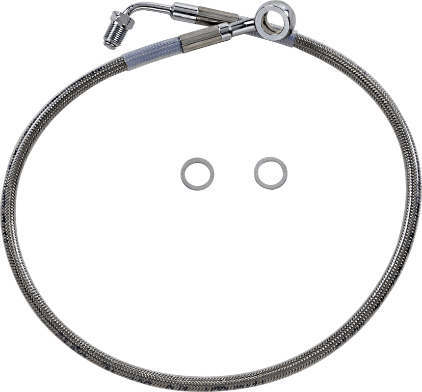 DRAG SPECIALTIES 1741-5826 Brake Line - +4" - Stainless Steel - '18-'23 Softail