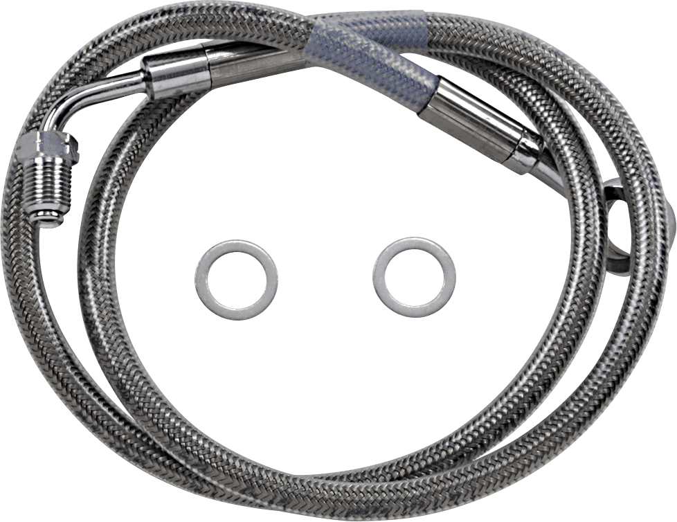 DRAG SPECIALTIES 1741-5829 Brake Line - +10" - Stainless Steel - '18-'23 Softail