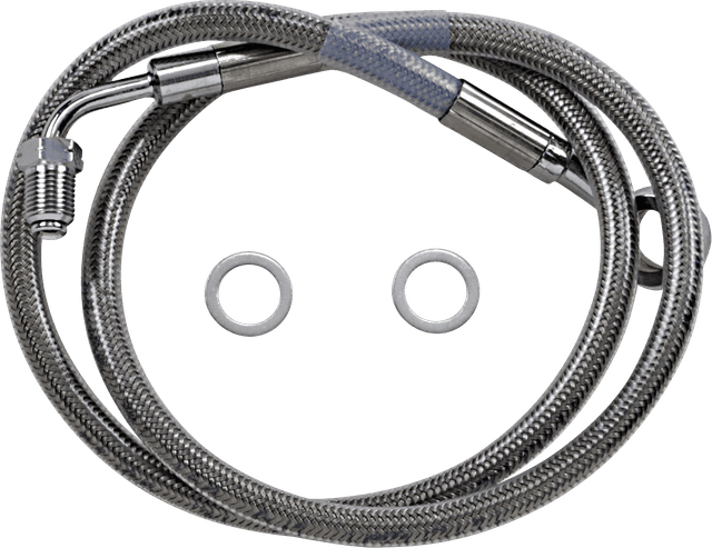 DRAG SPECIALTIES 1741-5829 Brake Line - +10" - Stainless Steel - '18-'23 Softail