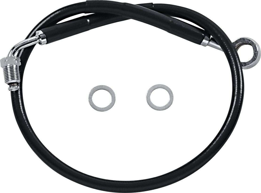 DRAG SPECIALTIES 1741-5830 Brake Line - Front (Upper) - Black