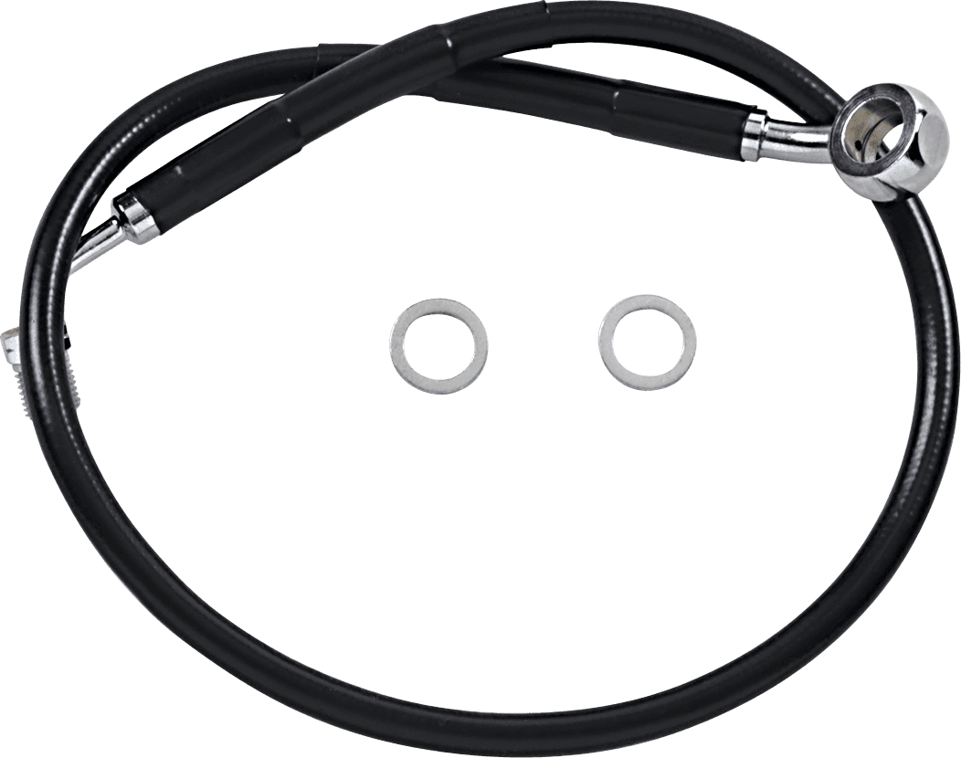 DRAG SPECIALTIES 1741-5831 Brake Line - +2" - Black - '18-'23 Softail