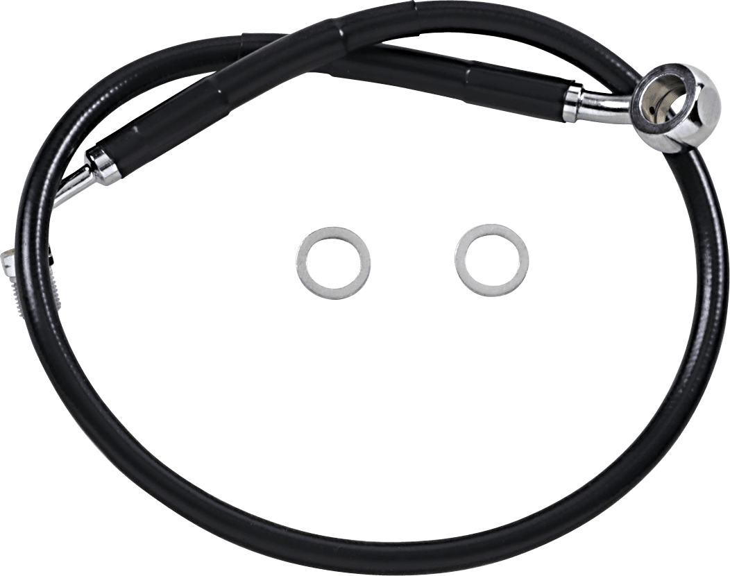 DRAG SPECIALTIES 1741-5831 Brake Line - +2" - Black - '18-'23 Softail