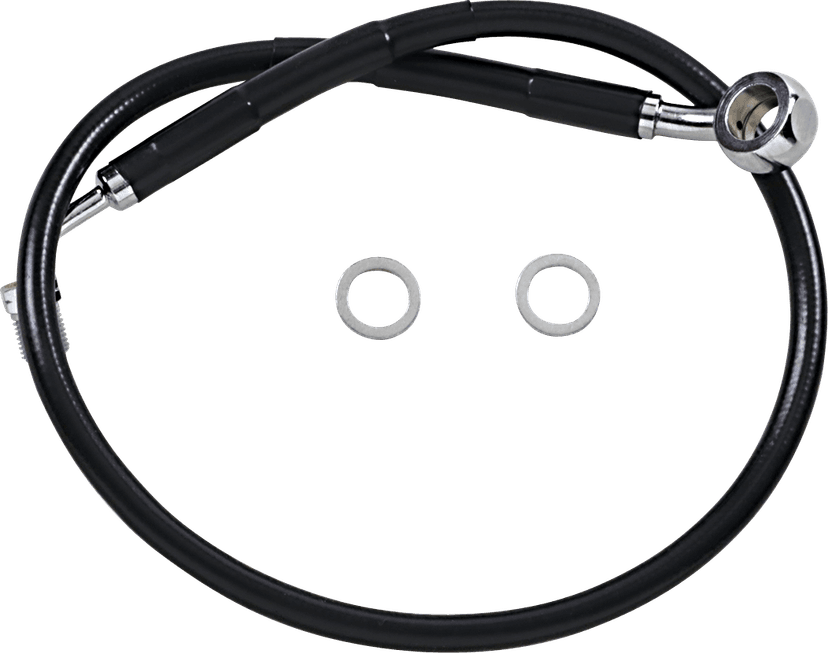 DRAG SPECIALTIES 1741-5831 Brake Line - +2" - Black - '18-'23 Softail