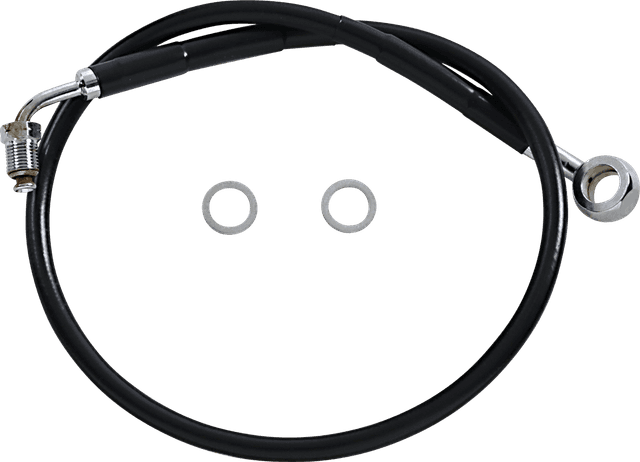 DRAG SPECIALTIES 1741-5832 Brake Line - +4" - Black - '18-'23 Softail