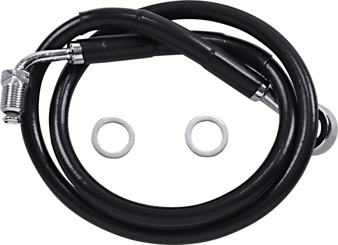 DRAG SPECIALTIES 1741-5833 Brake Line - +6" - Black - '18-'23 Softail