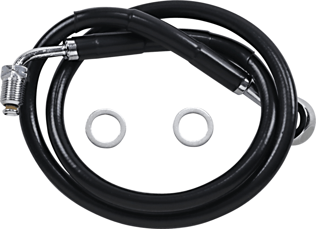 DRAG SPECIALTIES 1741-5833 Brake Line - +6" - Black - '18-'23 Softail