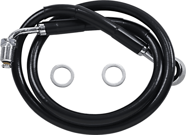 DRAG SPECIALTIES 1741-5833 Brake Line - +6" - Black - '18-'23 Softail