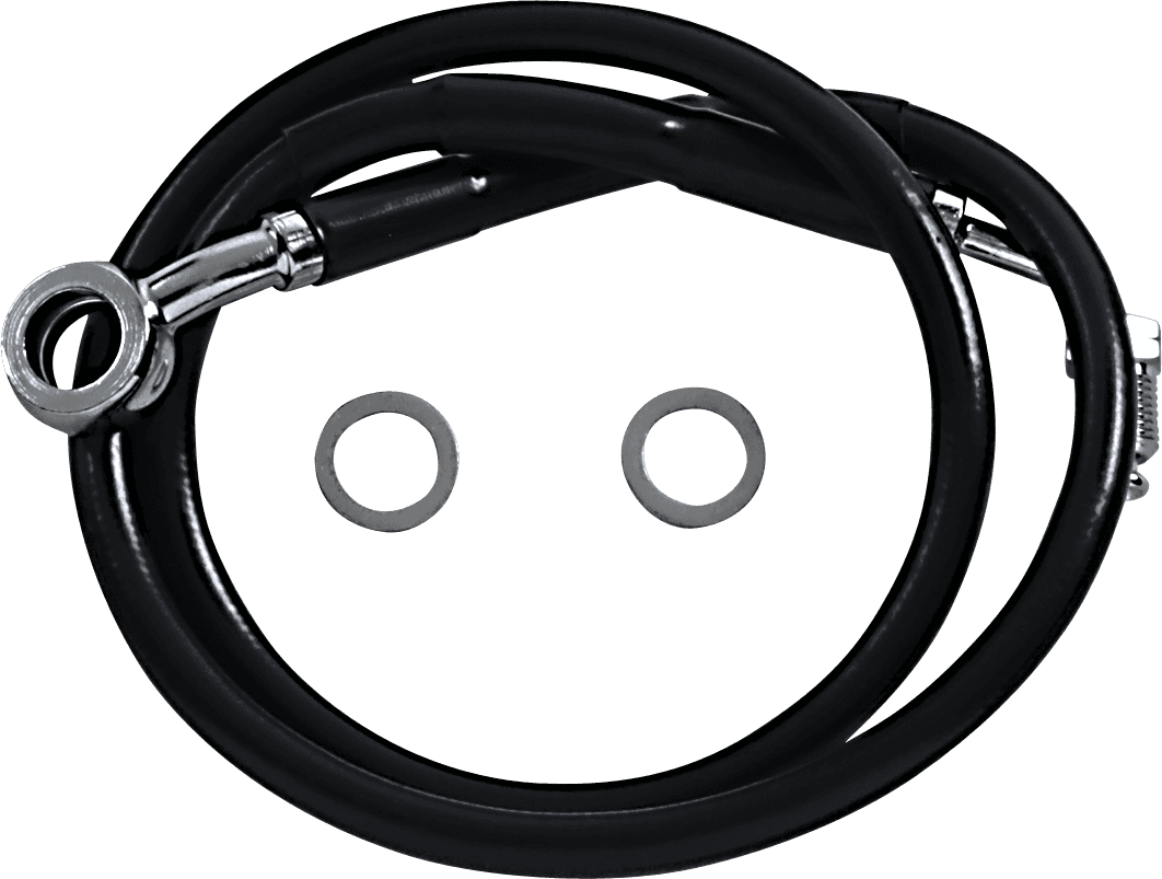 DRAG SPECIALTIES 1741-5834 Brake Line - +8" - Black - '18-'23 Softail