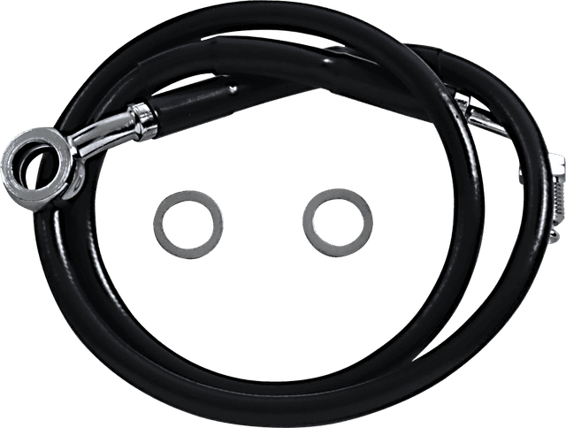 DRAG SPECIALTIES 1741-5834 Brake Line - +8" - Black - '18-'23 Softail