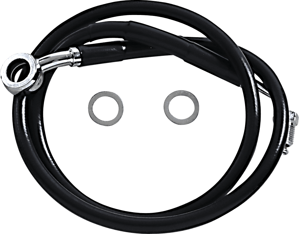 DRAG SPECIALTIES 1741-5835 Brake Line - +10" - Black - '18-'23 Softail
