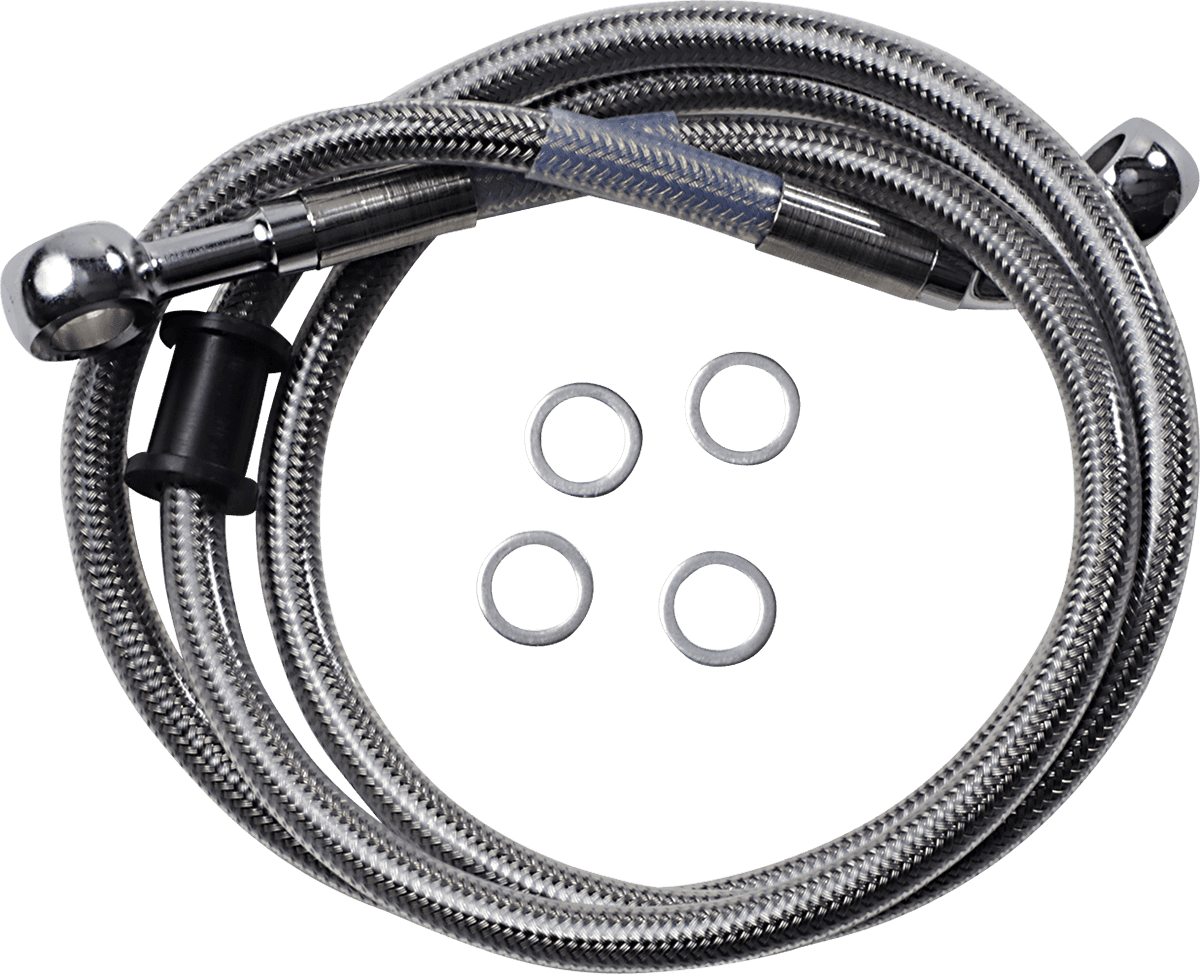 DRAG SPECIALTIES 1741-5837 Brake Line - Front (Upper) - Stainless Steel