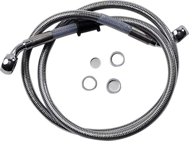 DRAG SPECIALTIES 1741-5843 Brake Line - Front (Upper) - Stainless Steel