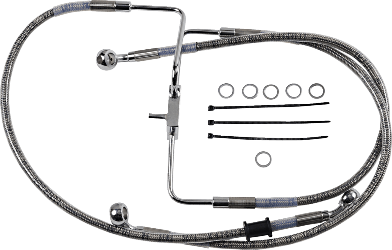 DRAG SPECIALTIES 1741-5848 Brake Line - +6" - Stainless Steel - XL
