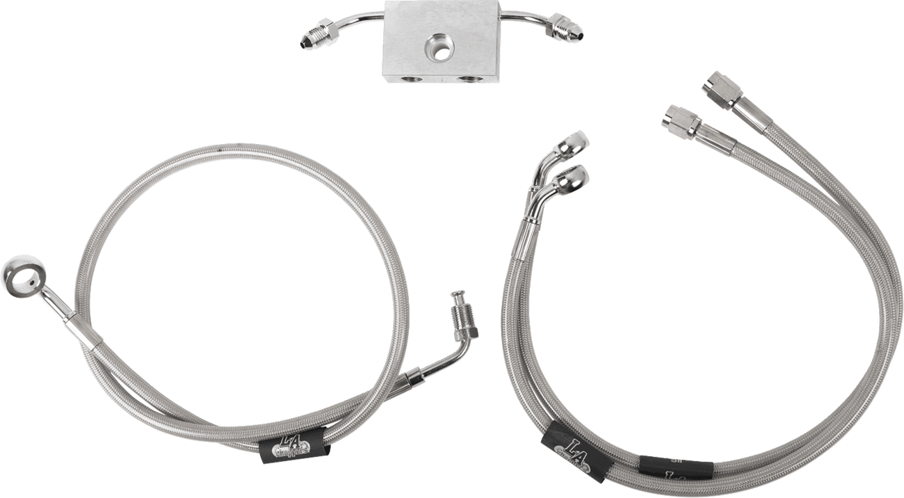 LA CHOPPERS 1741-6237 Brake Lines - Mini Ape Hanger Handlebars - Stainless Steel