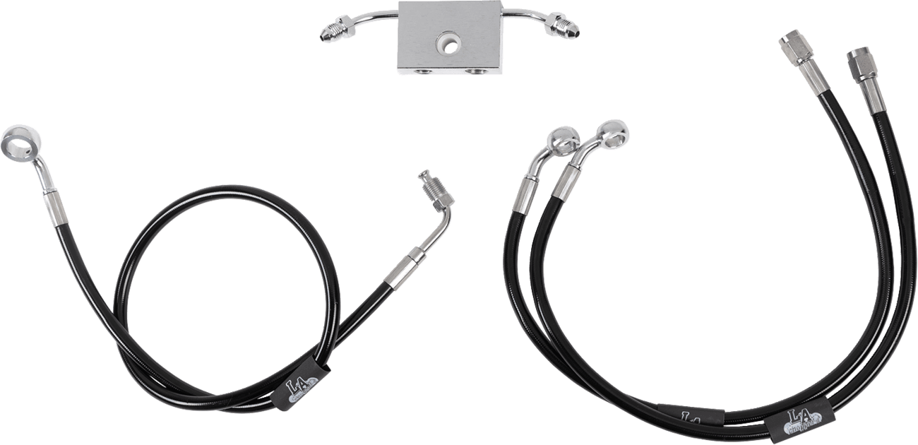 LA CHOPPERS 1741-6238 Brake Line - Mini Ape Hanger Handlebars - Black
