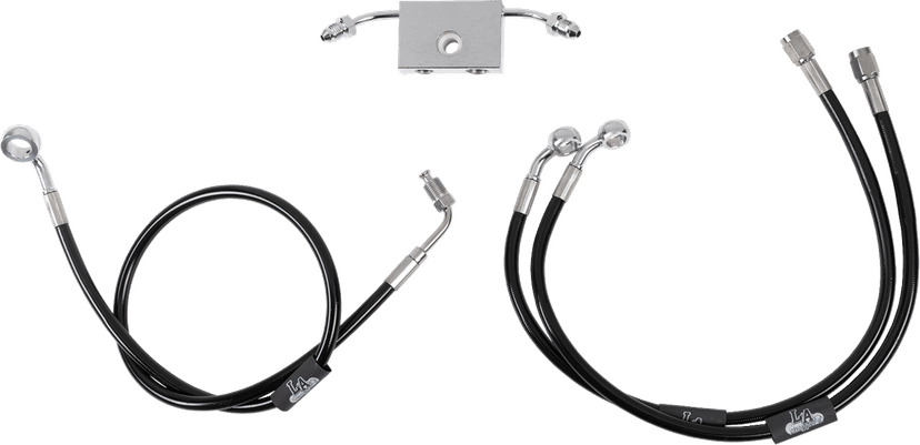 LA CHOPPERS 1741-6238 Brake Line - Mini Ape Hanger Handlebars - Black