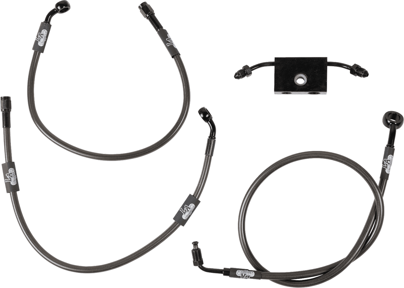 LA CHOPPERS 1741-6239 Brake Lines - Mini Ape Hanger Handlebars - Midnight
