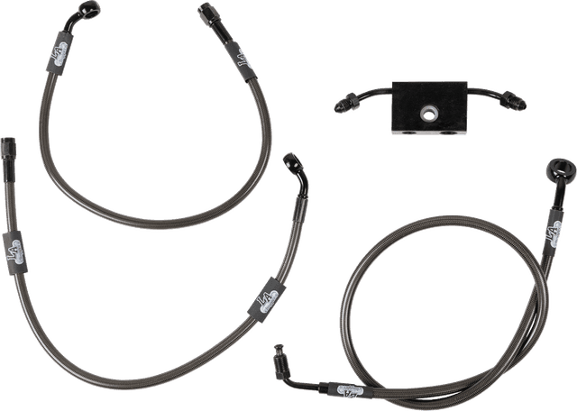 LA CHOPPERS 1741-6239 Brake Lines - Mini Ape Hanger Handlebars - Midnight