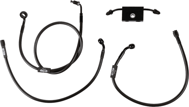 LA CHOPPERS 1741-6245 Brake Lines - 15" - 17" Ape Hanger Handlebars - Midnight