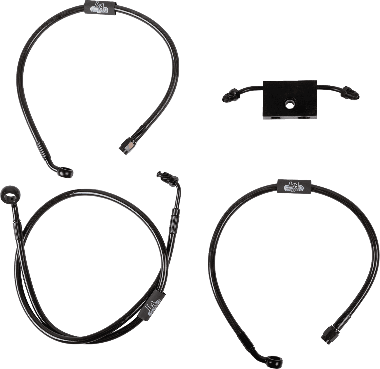 LA CHOPPERS 1741-6248 Brake Lines - 18" - 20" Ape Hanger Handlebars - Midnight