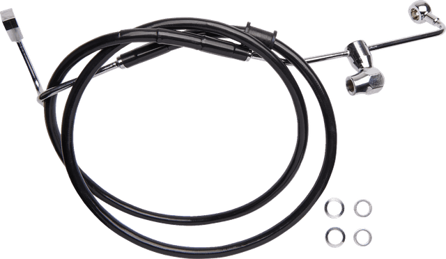 DRAG SPECIALTIES 1741-6335 Brake Line - Rear - ABS - Black