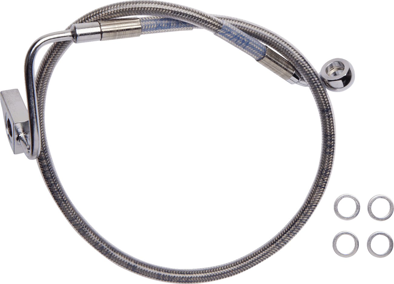 DRAG SPECIALTIES 1741-6336 Brake Line - Rear - ABS - Stainless Steel