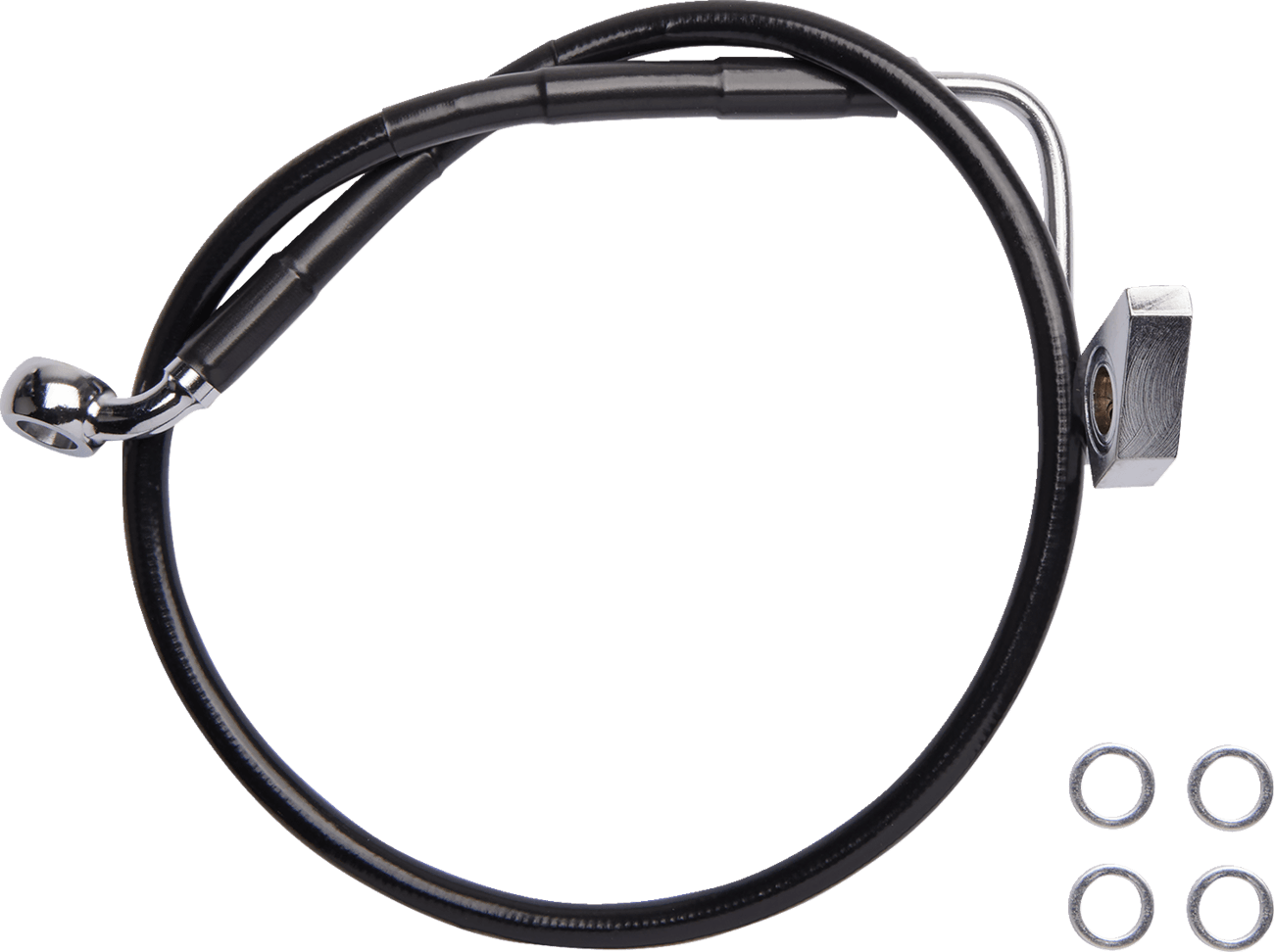 DRAG SPECIALTIES 1741-6337 Brake Line - Rear - ABS - Black