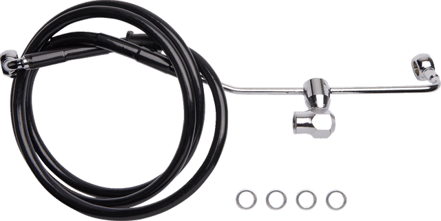 DRAG SPECIALTIES 1741-6339 Brake Line - Rear - Non-ABS - Black