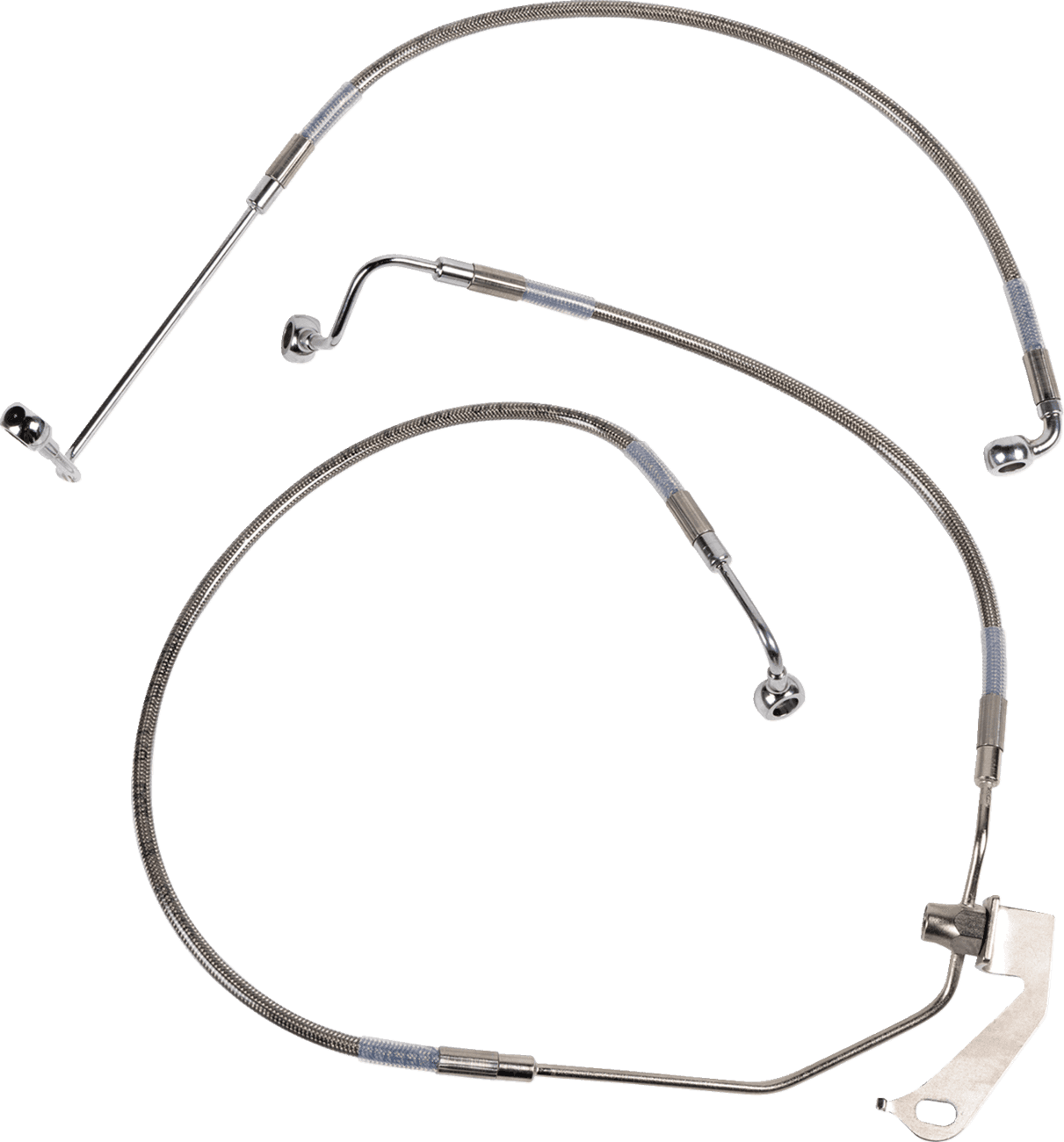 DRAG SPECIALTIES 1741-6340 Brake Line - Rear - Non-ABS - Stainless Steel