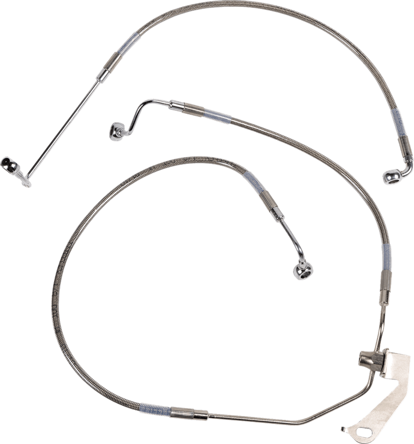 DRAG SPECIALTIES 1741-6340 Brake Line - Rear - Non-ABS - Stainless Steel — image 1 of 2