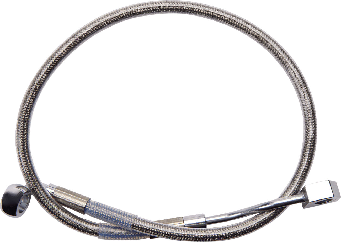 DRAG SPECIALTIES 1741-6344 Brake Line - Rear - Master Cylinder to ABS - Stainless Steel