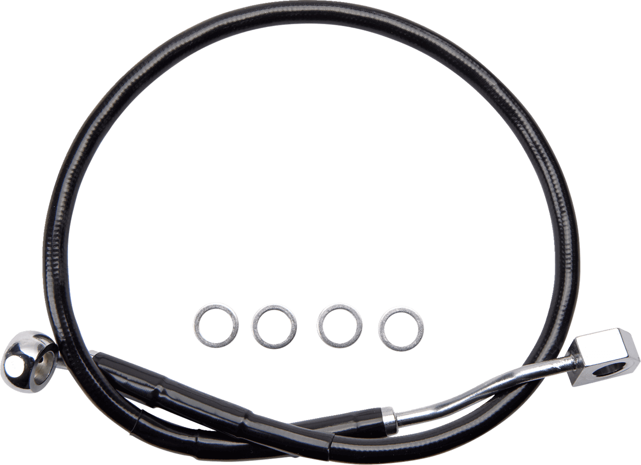 DRAG SPECIALTIES 1741-6345 Brake Line - Rear - Master Cylinder to ABS - Black