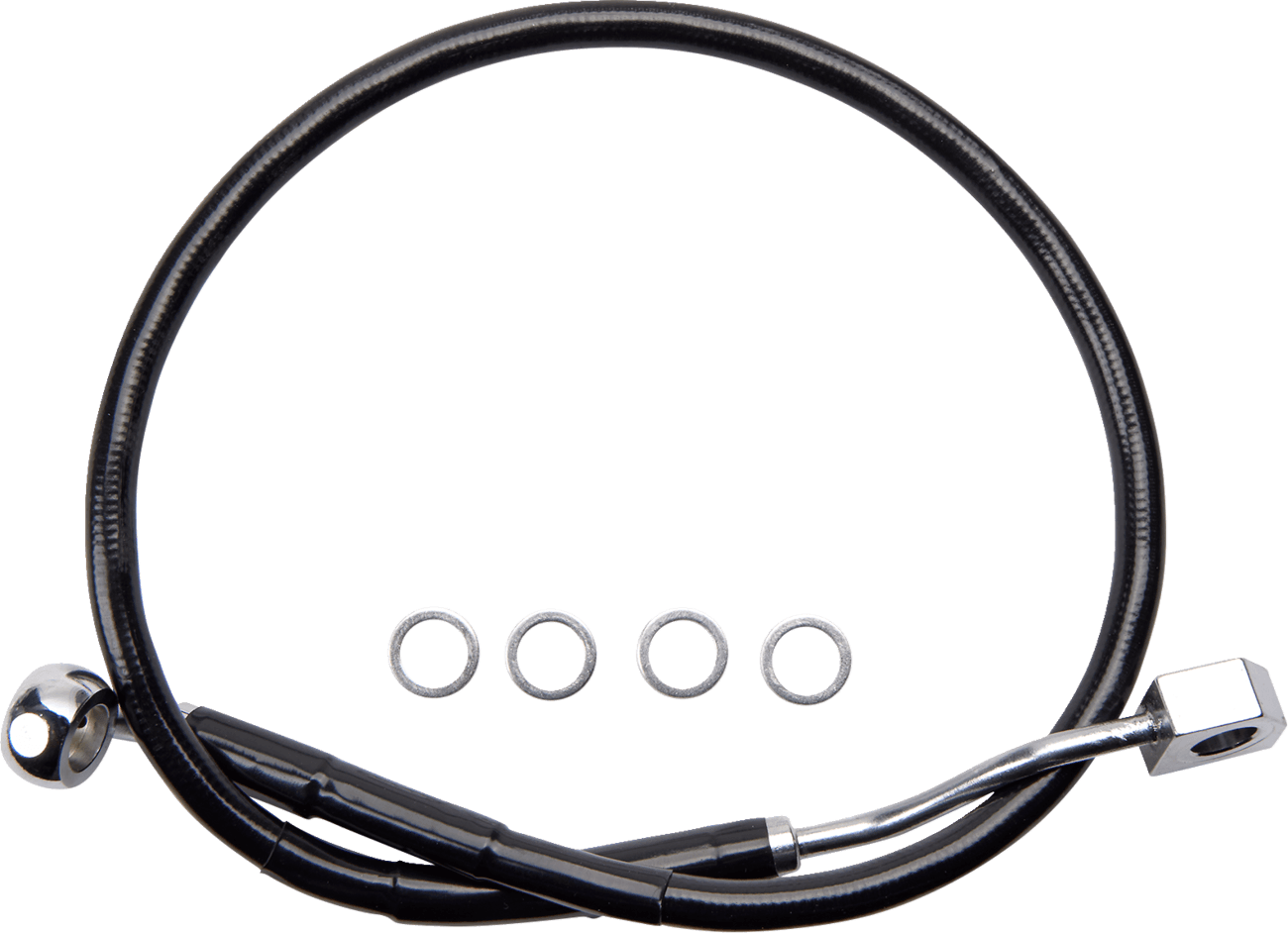 DRAG SPECIALTIES 1741-6345 Brake Line - Rear - Master Cylinder to ABS - Black