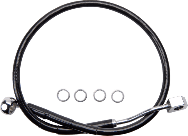 DRAG SPECIALTIES 1741-6345 Brake Line - Rear - Master Cylinder to ABS - Black